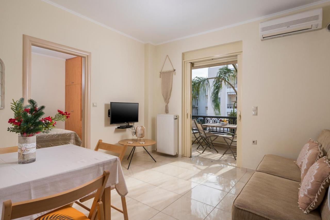 Luxury Coastal Retreat, Mountain View Balcony With Palm Trees & Parking Apartment Chania  Exterior photo