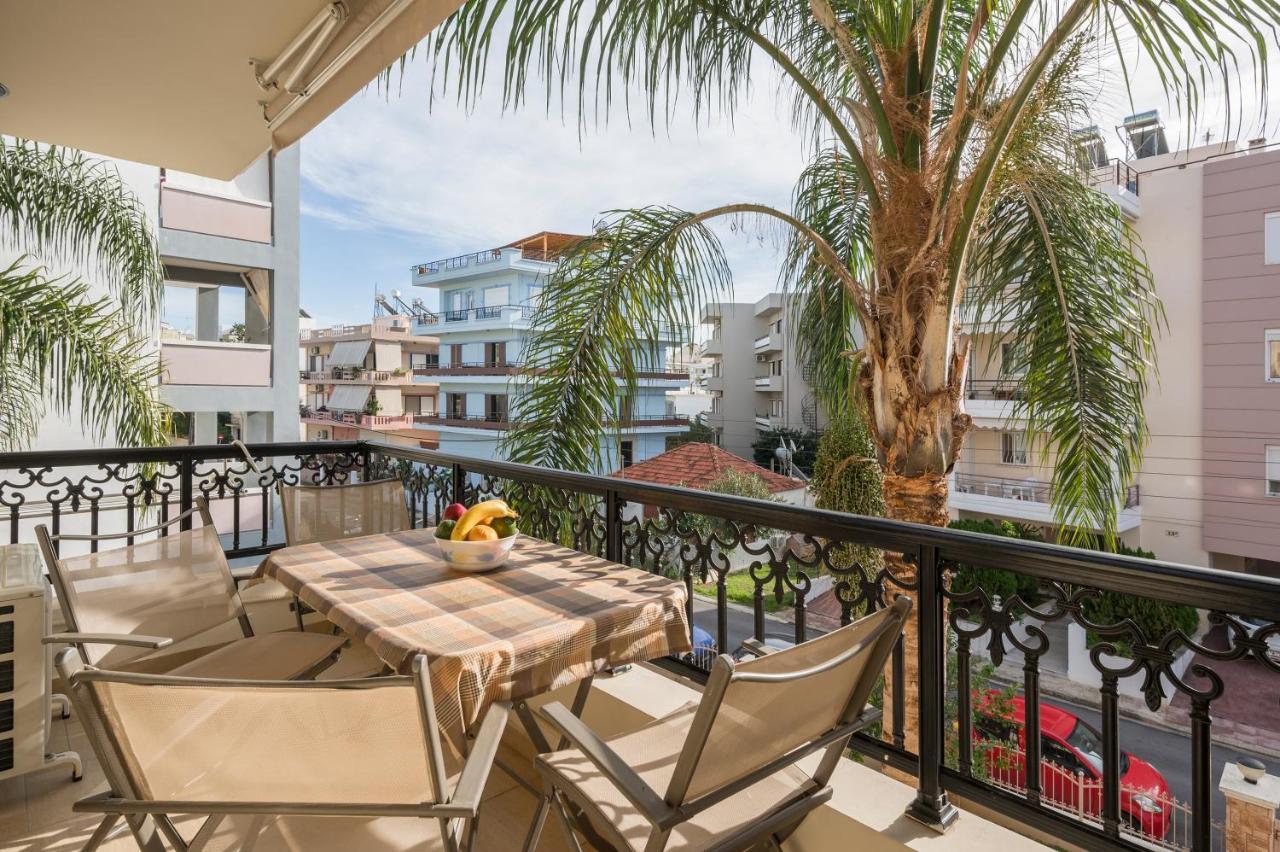 Luxury Coastal Retreat, Mountain View Balcony With Palm Trees & Parking Apartment Chania  Exterior photo